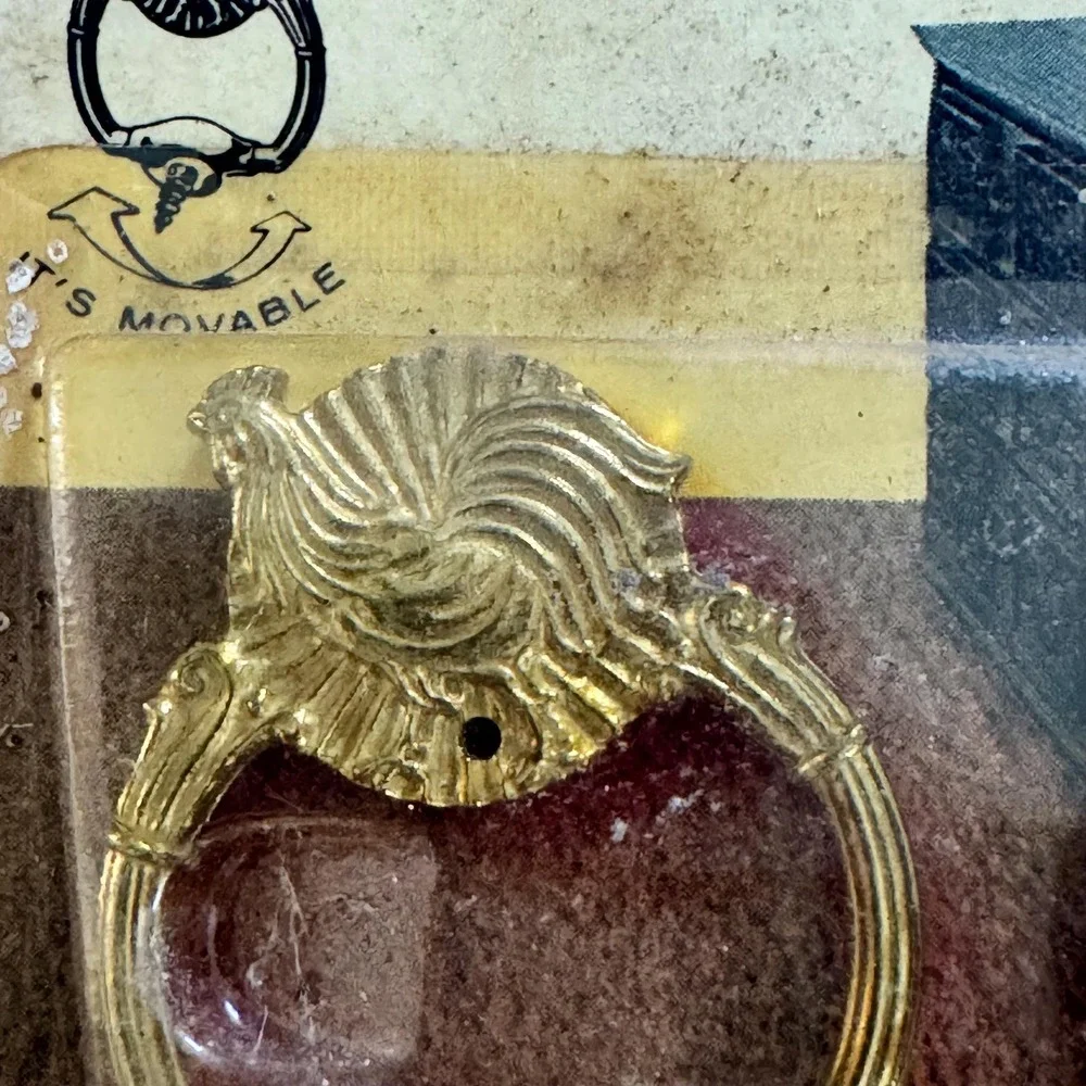 Vintage Brass Rooster Hangers: Decorative Wall Hooks - Made‎ in USA